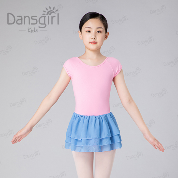 丹诗戈舞蹈服 儿童芭蕾舞形体服GG06093瓦袖背部蝴蝶结体服